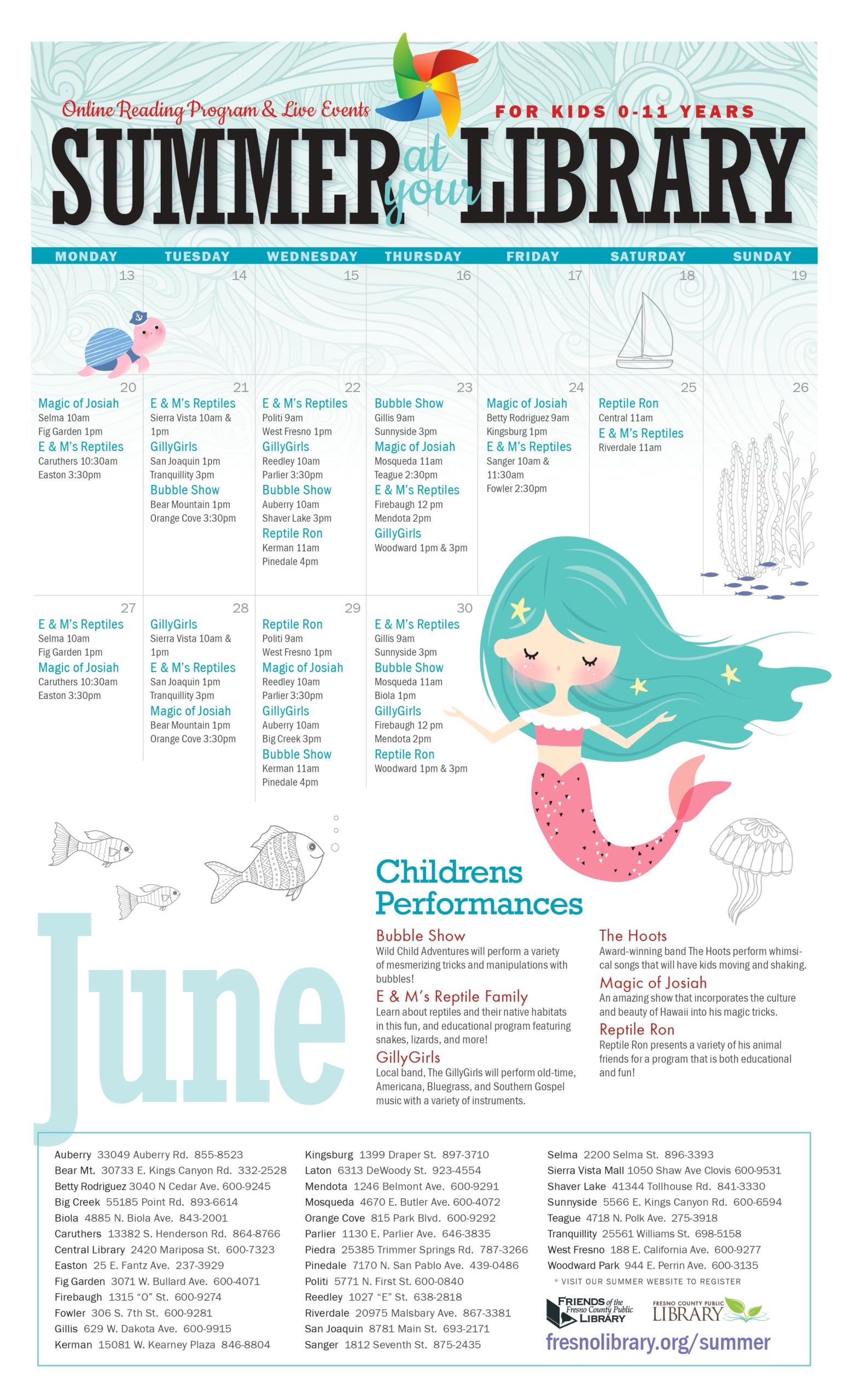 Summer at Your Library Kids Programming for June - Friends of the ...