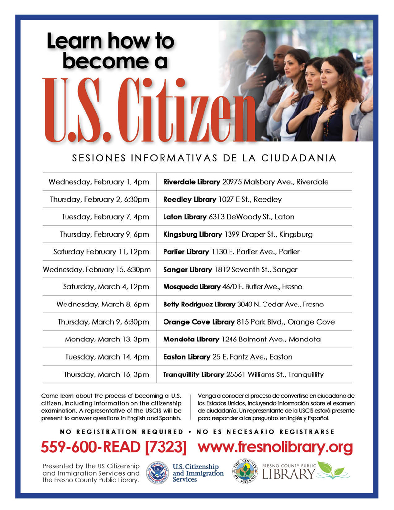 How to become a US citizen | Friends of the Fresno County ...